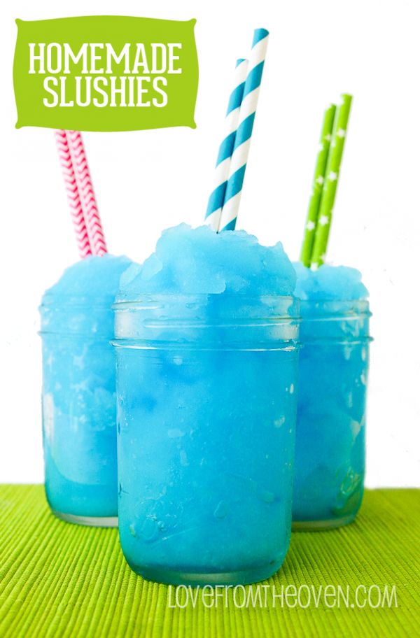 Easy Homemade Blue Raspberry Slushee