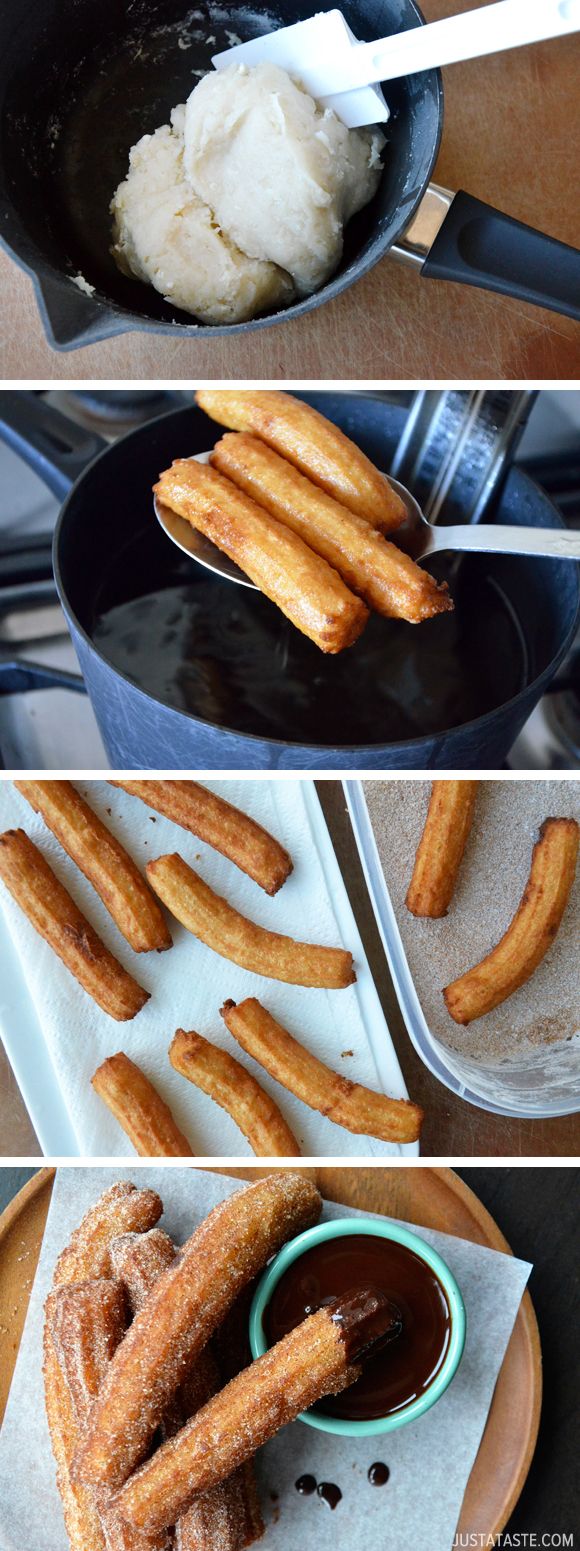 Easy Homemade Churros with Chocolate Sauce