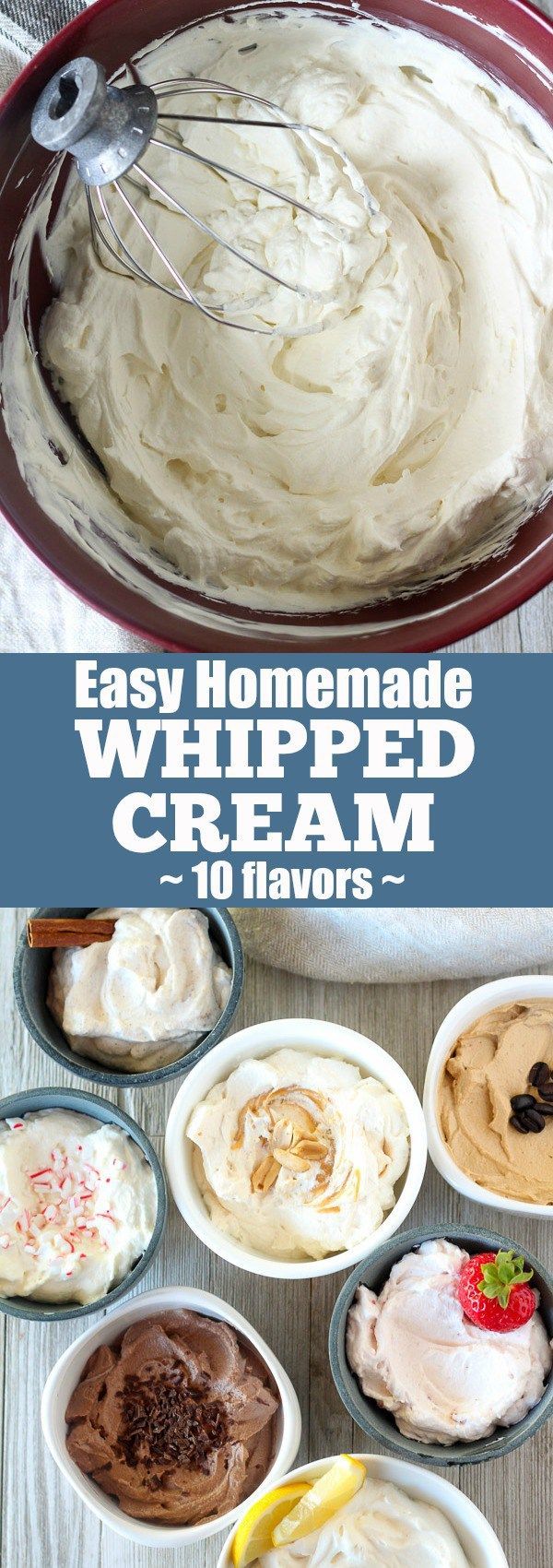 Easy Homemade Whipped Cream 10 Flavors