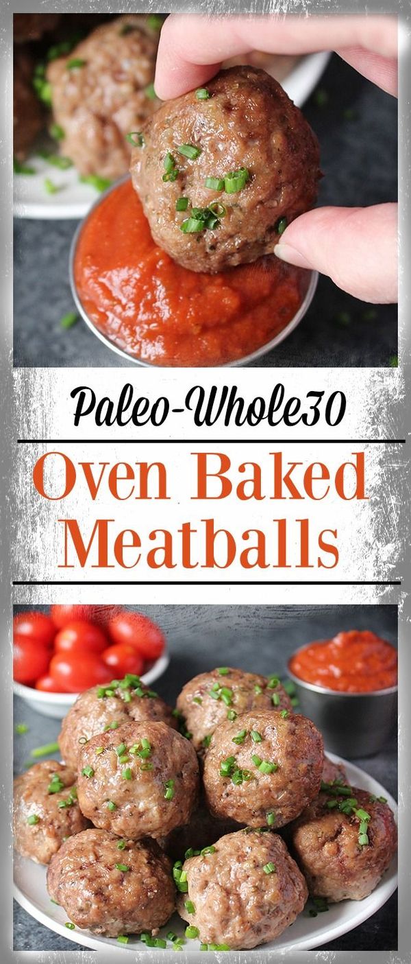 Easy Oven Baked Paleo Meatballs