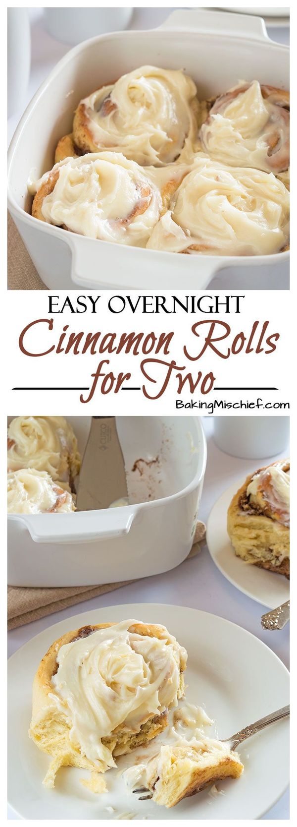 Easy Overnight Cinnamon Rolls for Two