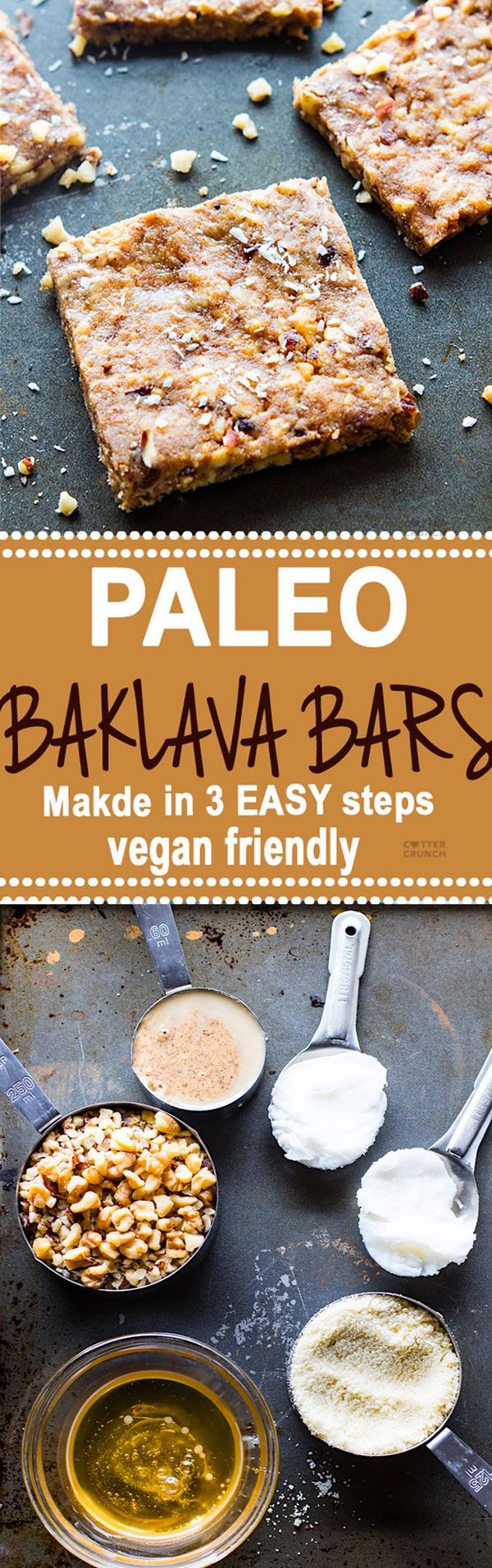 EASY Paleo “Baklava” Bars (Vegan Friendly