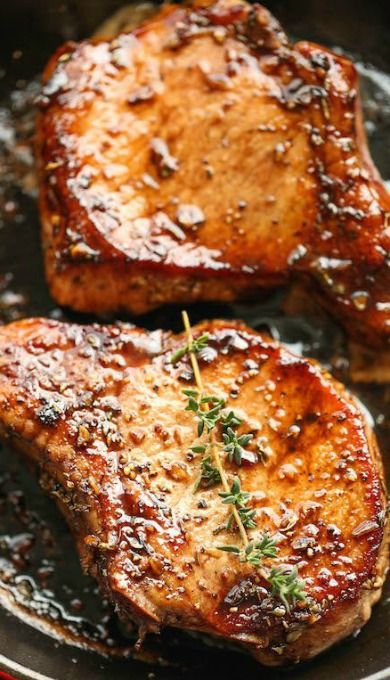 Easy Pork Chops with Sweet and Sour Glaze