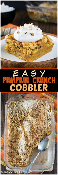 Easy Pumpkin Crunch Cobbler