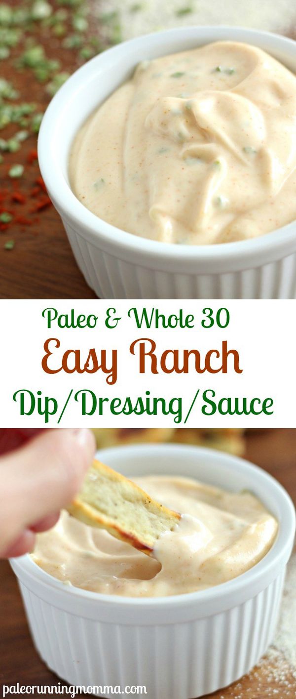 Easy Ranch Dip, Dressing or Sauce (Paleo & Whole30