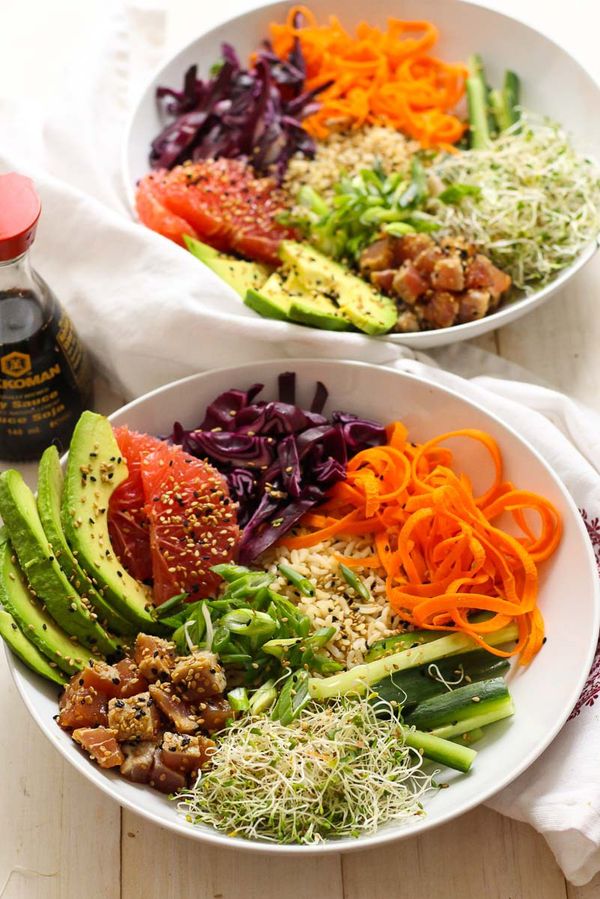 Easy Tuna Steak Poke Bowls