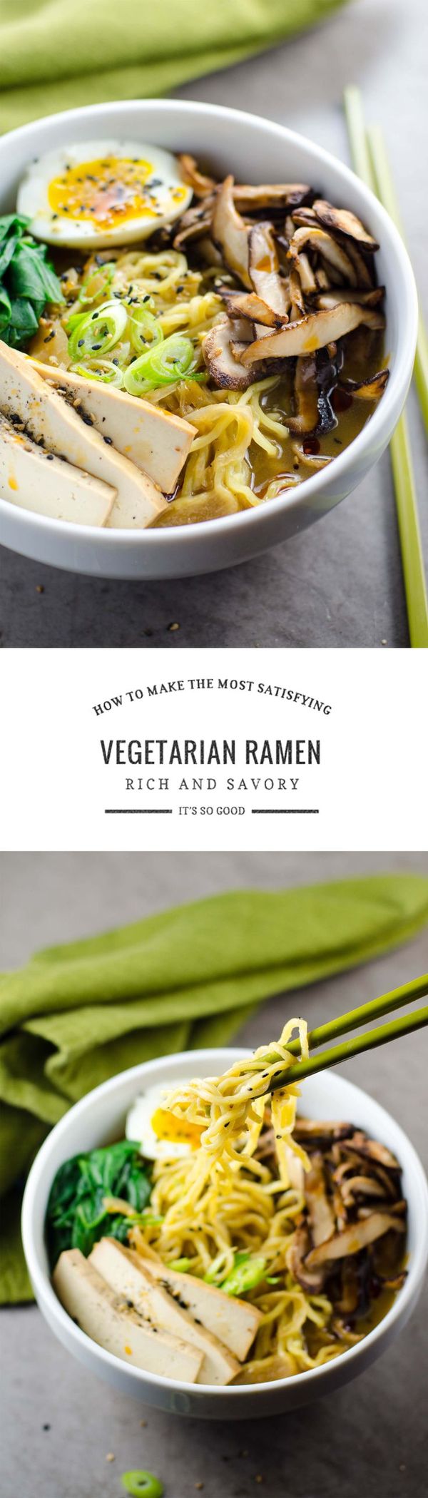 Easy Vegetarian Ramen with Rich, Savory Broth