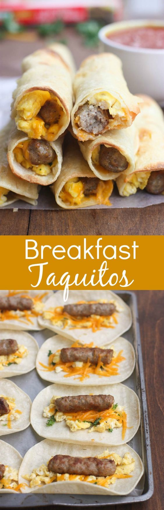 Egg and Sausage Breakfast Taquitos