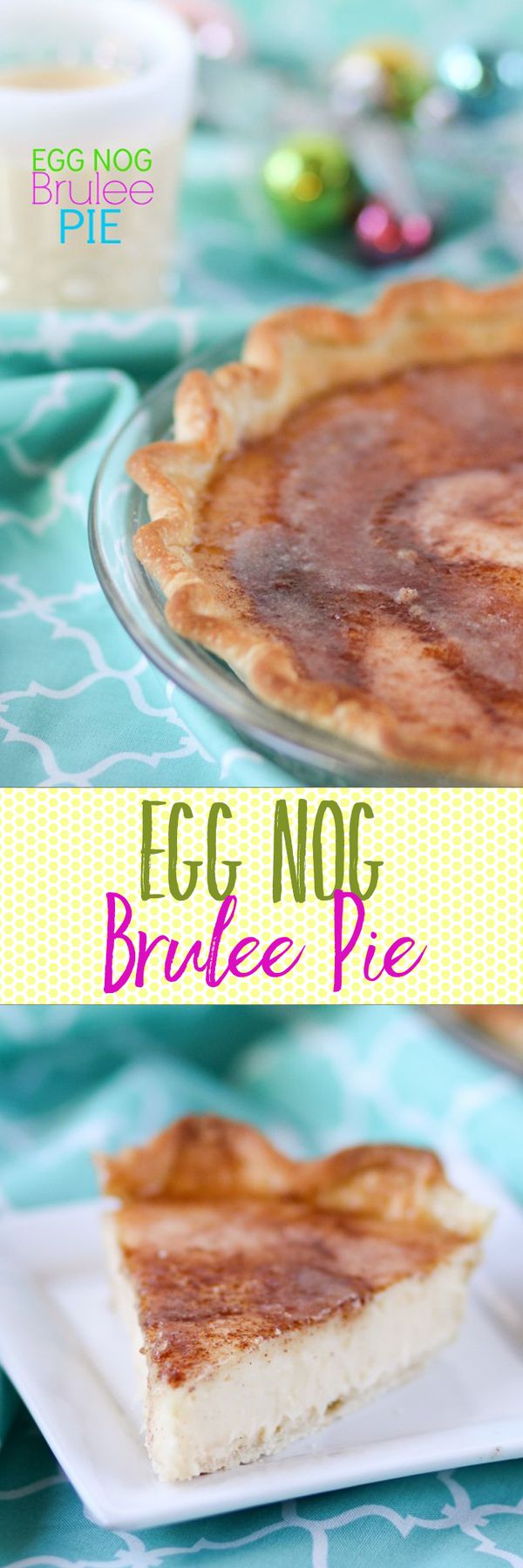 Egg Nog Brulee Pie