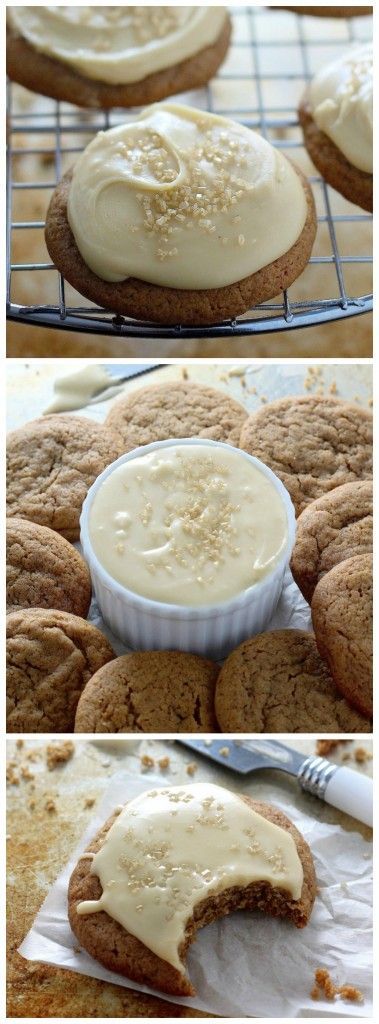 Eggnog Frosted Gingerbread Cookies