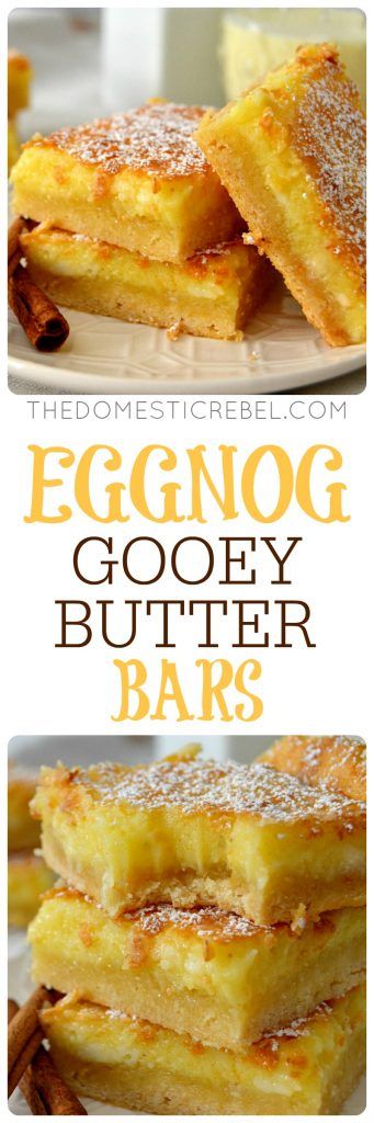 Eggnog Gooey Butter Bars