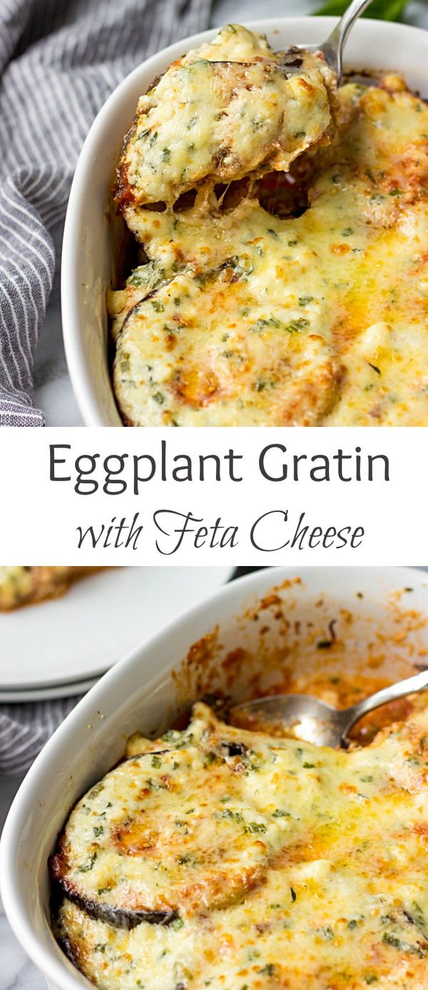 Eggplant Gratin With Feta Cheese