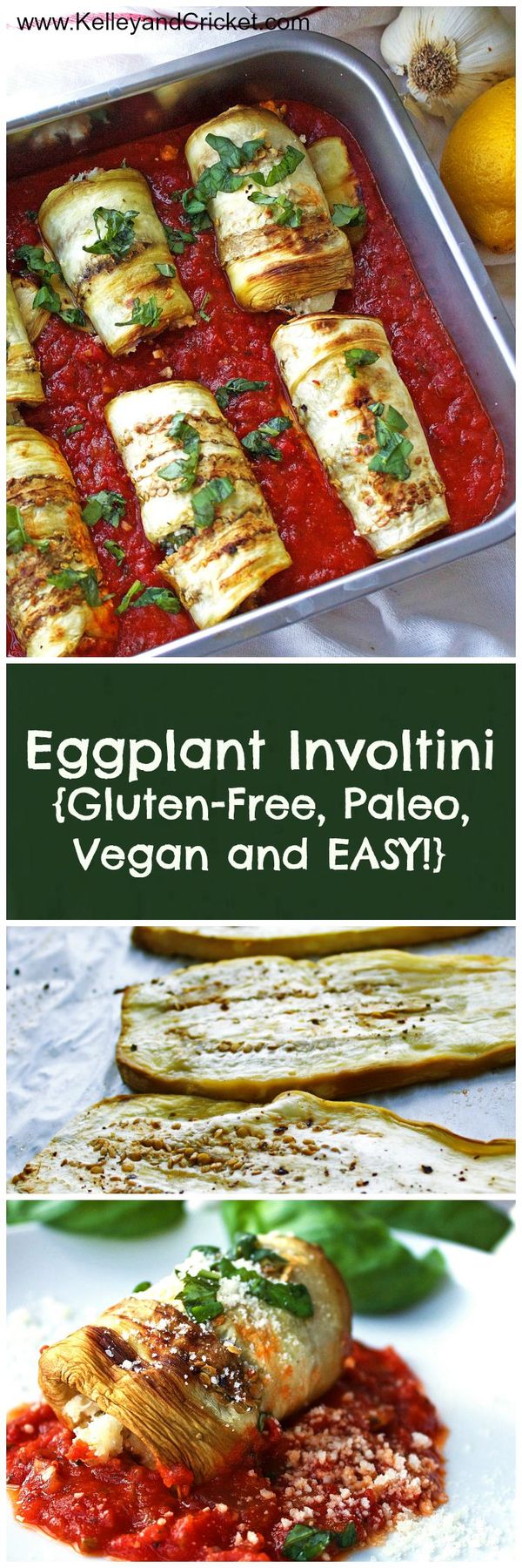 Eggplant Involtini (Paleo, Gluten-Free, Dairy-free, Vegan