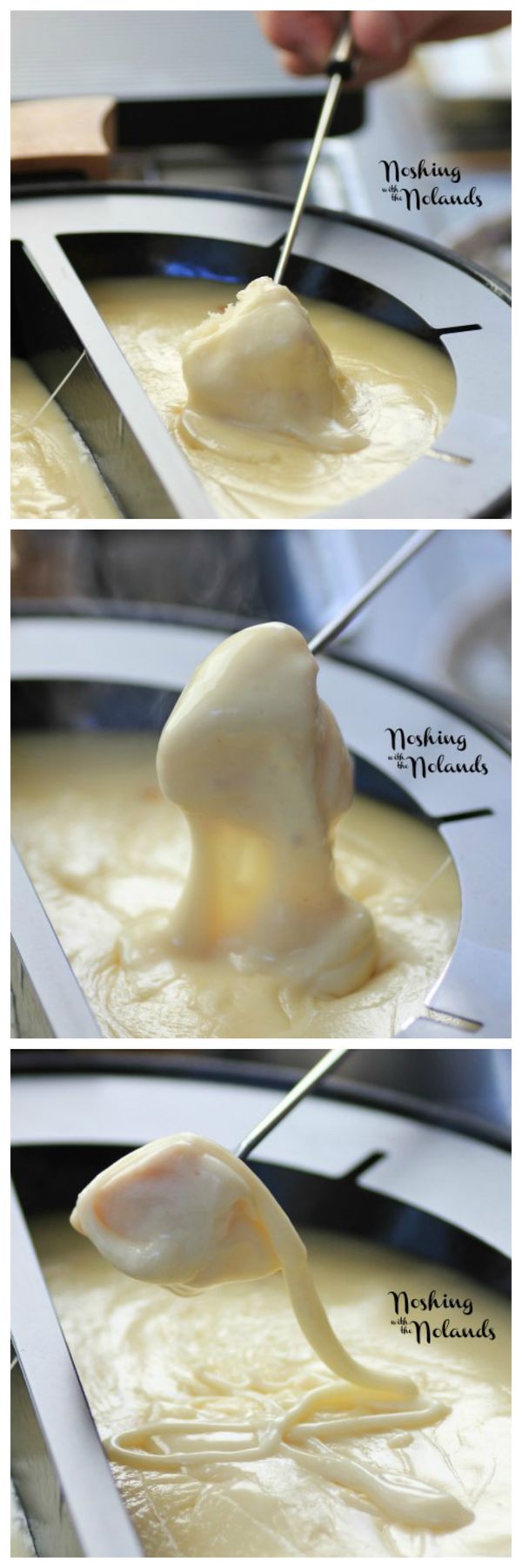 Emmentaler-Gruyere Fondue with Roasted Garlic