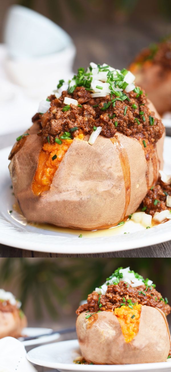 Enchilada Stuffed Sweet Potatoes