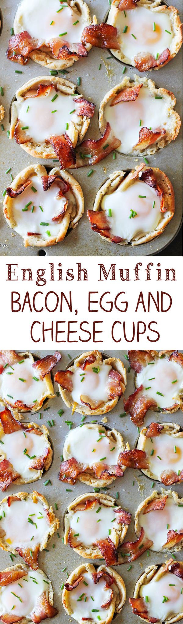 English Muffin Bacon Egg and Cheese Cups