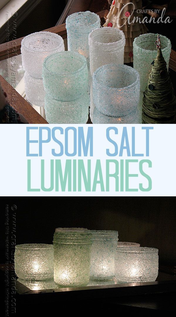 Epsom Salt Luminaries: Some Winter Beauty