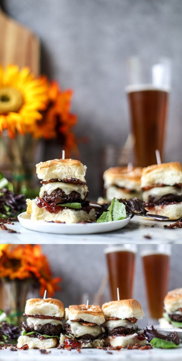 Espresso Rubbed Brunch Sliders with Vanilla Bacon