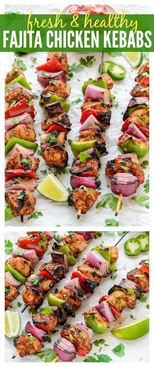 Fajita Chicken Kebabs