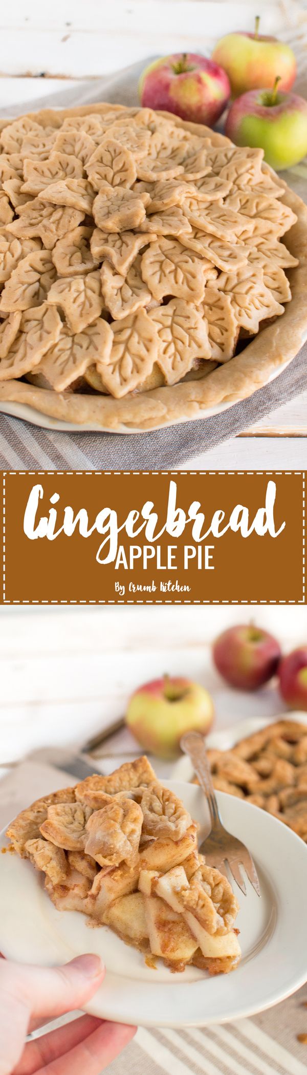 Fall Gingerbread Apple Pie