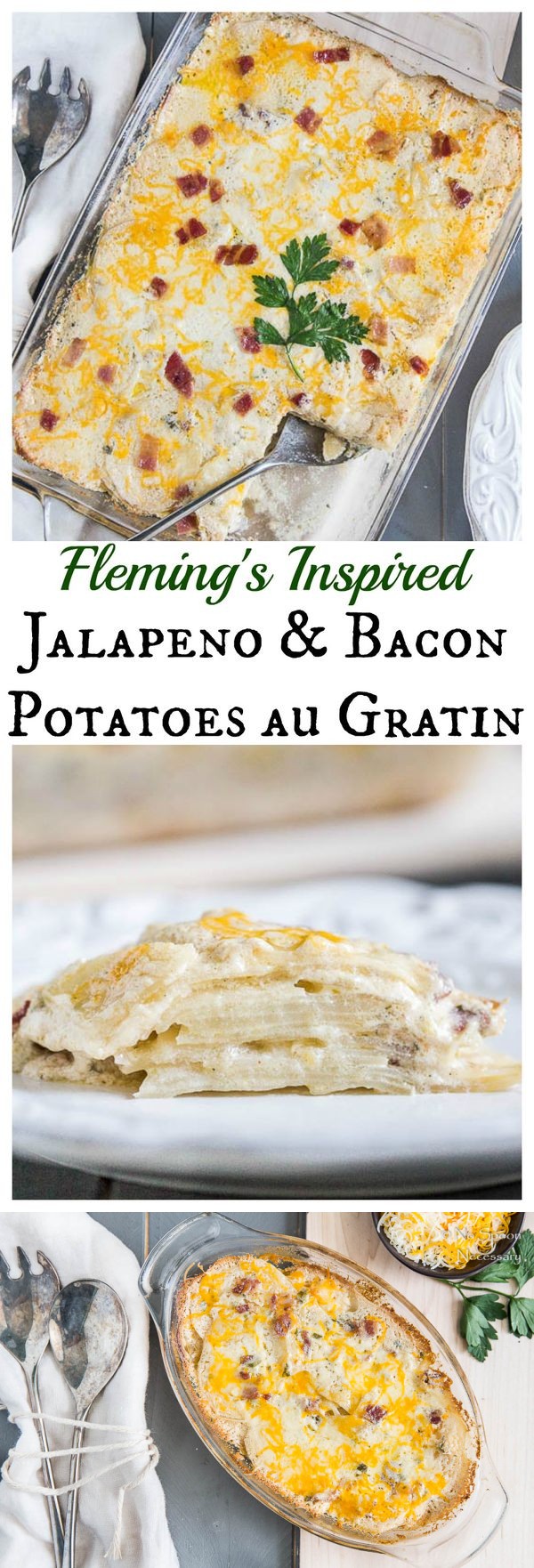 Fleming's inspired Bacon & Jalapeno Potatoes au Gratin