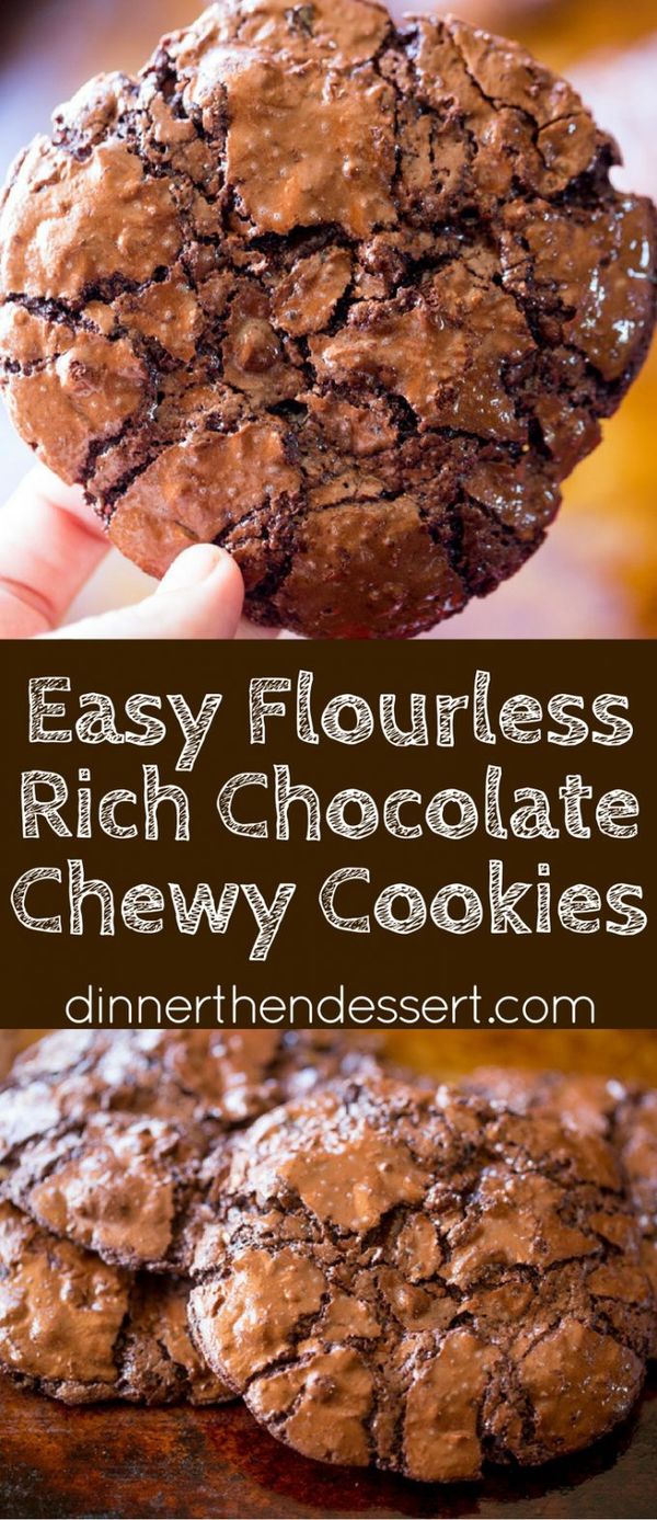 Flourless Chocolate Chewy Cookies