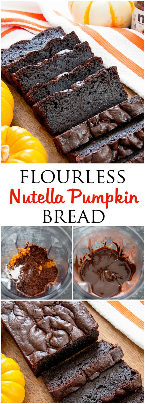 Flourless Nutella Pumpkin Bread