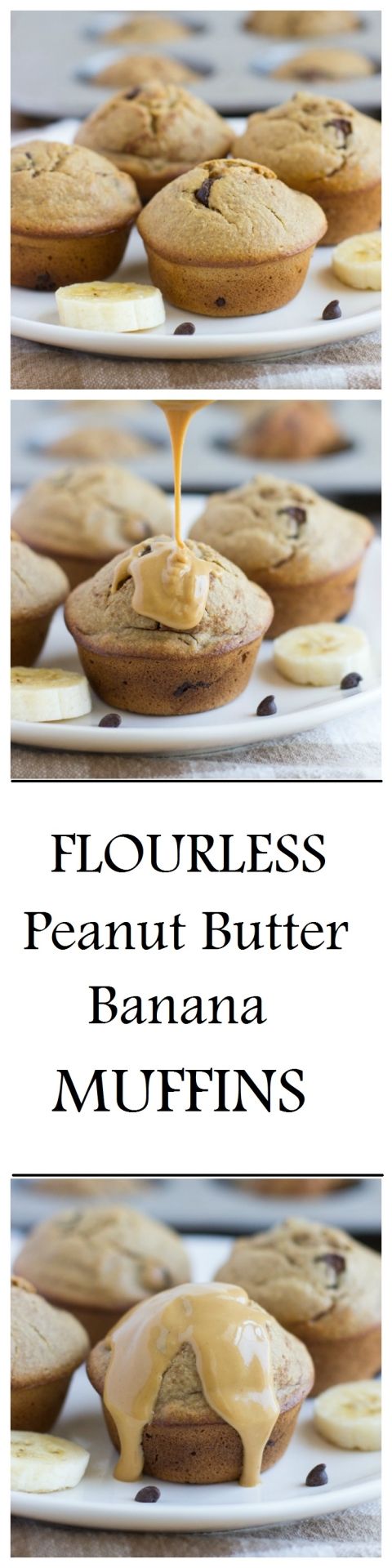 Flourless Peanut Butter Banana Muffins