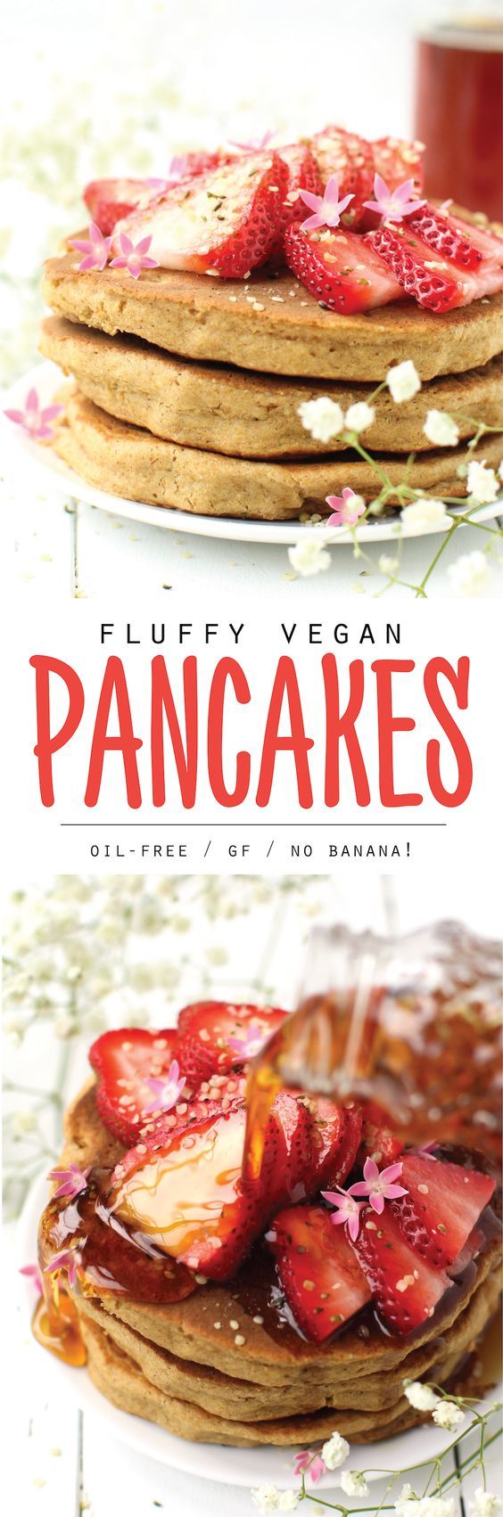 Fluffy Vegan Pancakes (no bananas!