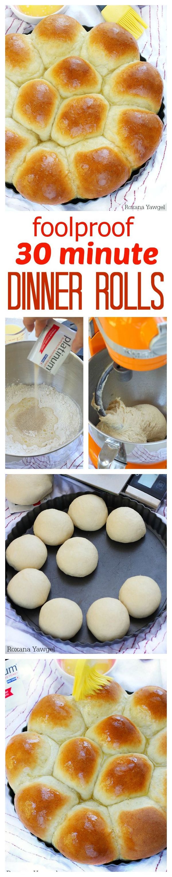 Foolproof 30 minute dinner rolls