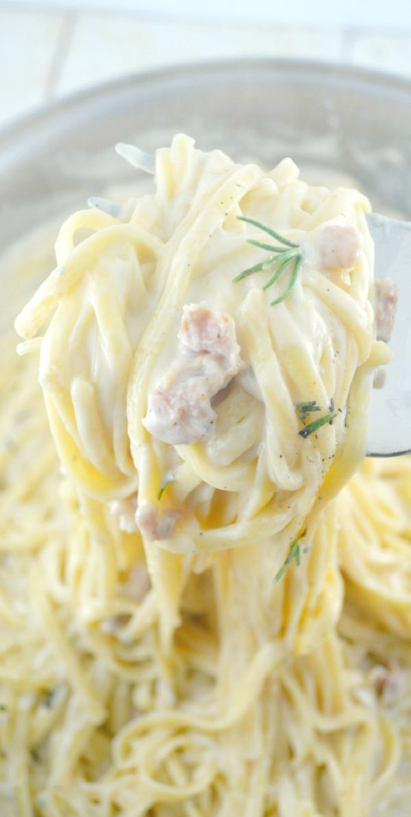 Four Cheese Linguine with Prosciutto