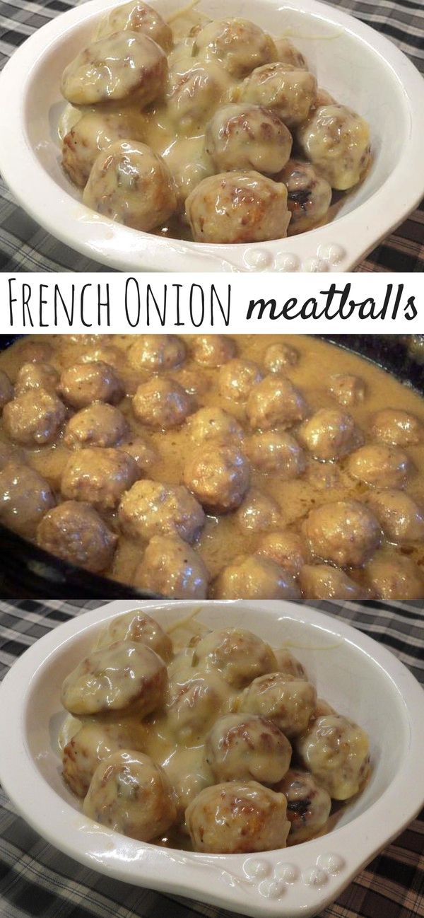 French Onion Meatballs