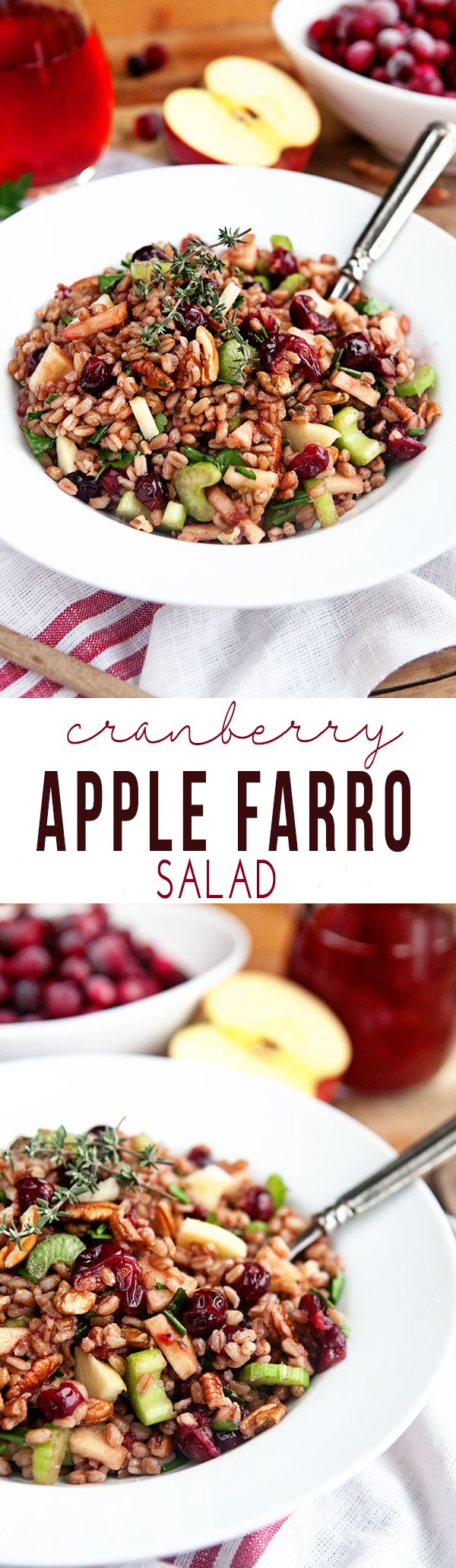 Fresh Cranberry Apple Farro Salad