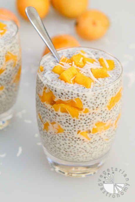 Fresh Mango Coconut Chia Seed Parfait (vegan, gluten-free