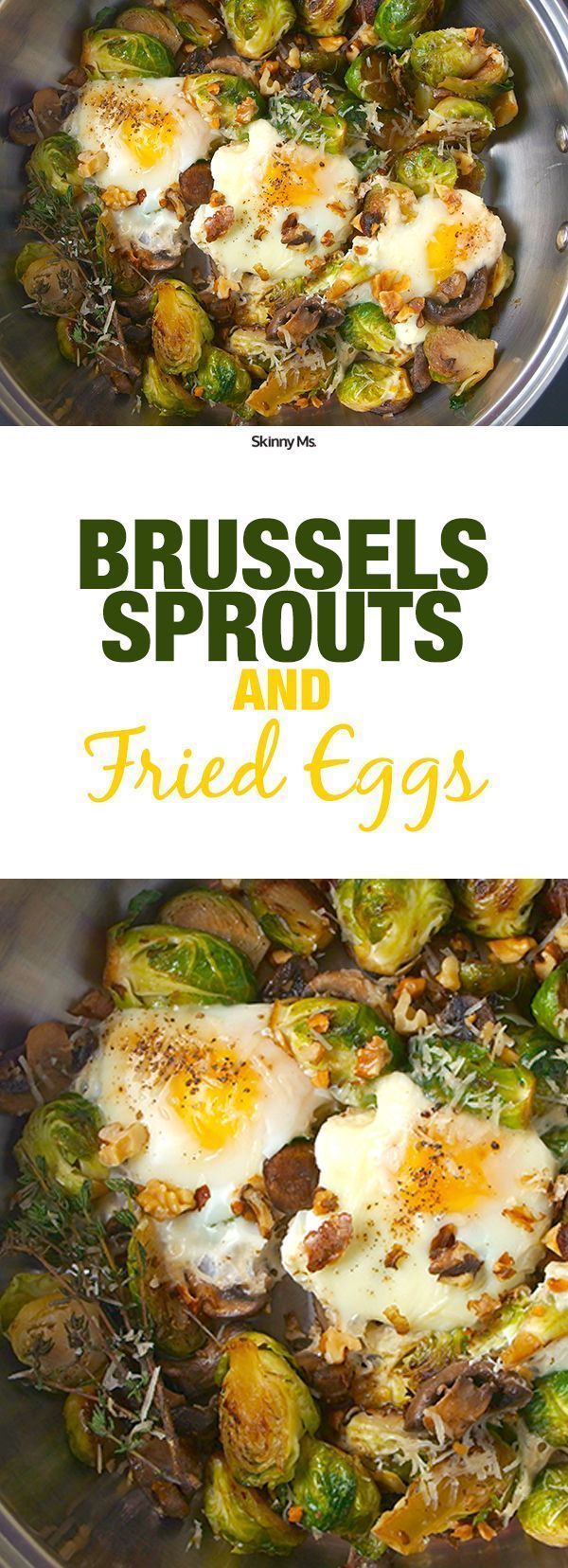 Fried Eggs with Mushrooms & Brussels Sprouts