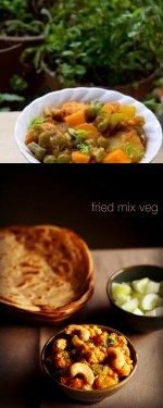 Fried mix vegetable