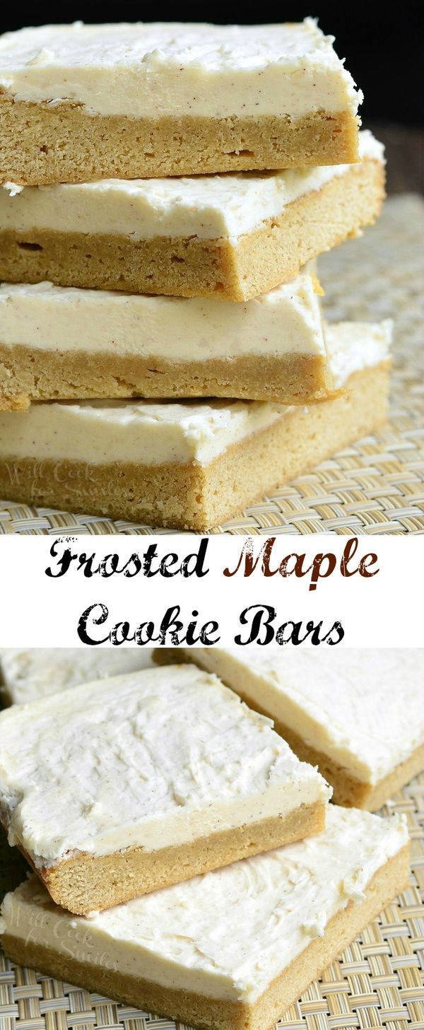 Frosted Maple Cookie Bars