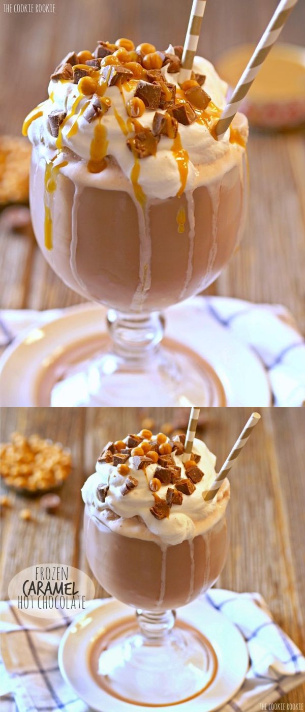 Frozen Caramel Hot Chocolate