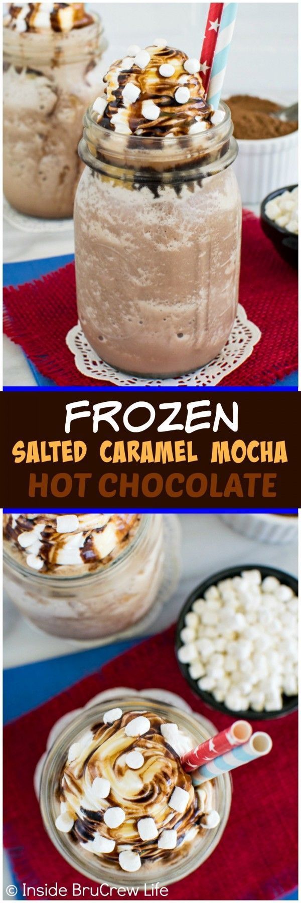 Frozen Salted Caramel Mocha Hot Chocolate