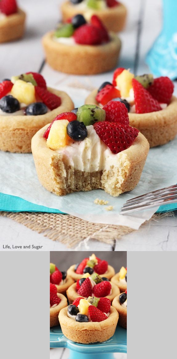 Fruit Cheesecake Sugar Cookie Cups