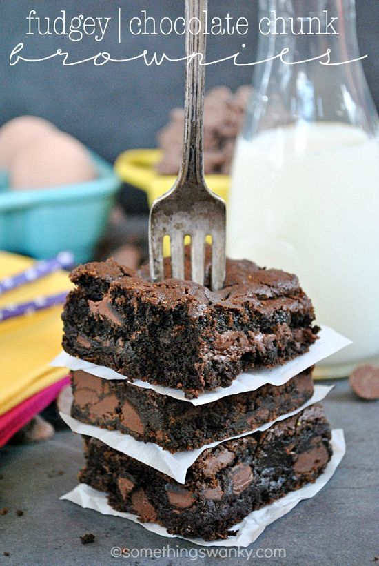 Fudgey Chocolate Chunk Brownies