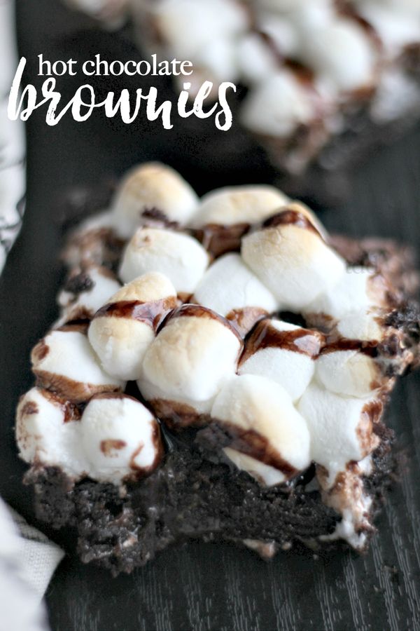 Fudgy Hot Chocolate Brownies (like S’mores