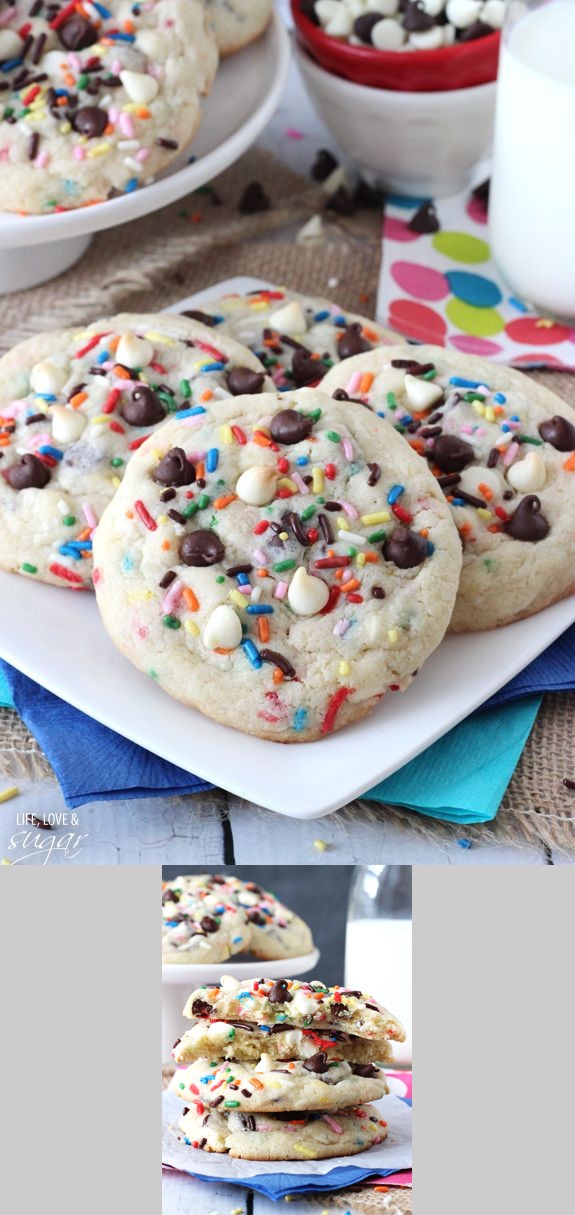 Funfetti Cake Batter Chocolate Chip Cookies