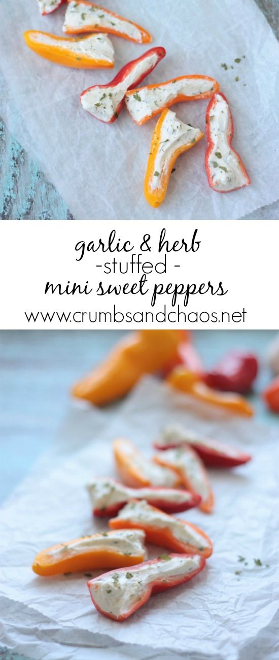 Garlic & Herb Stuffed Mini Sweet Peppers