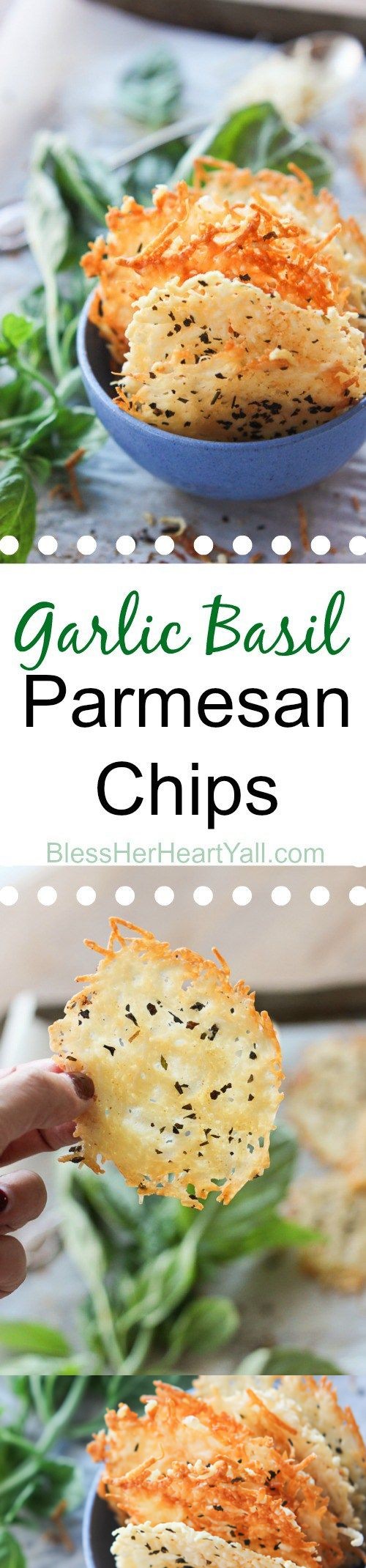 Garlic Basil Parmesan Crisps