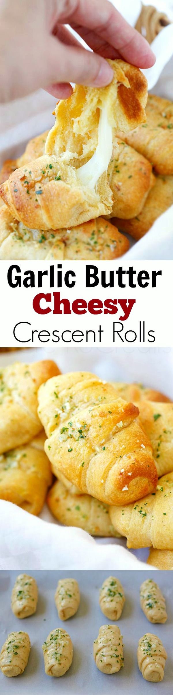 Garlic Butter Cheesy Crescent Rolls