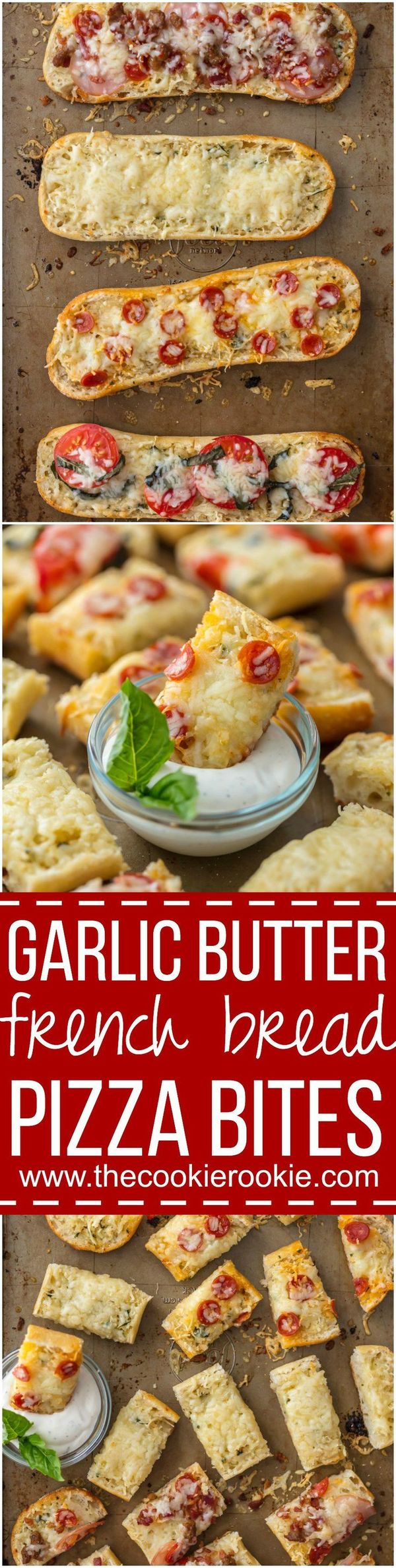 Garlic Butter French Bread Pizza Bites