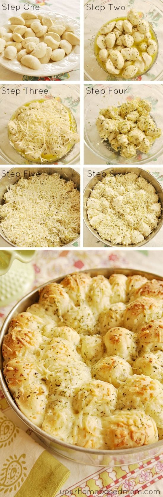 Garlic Cheese Pull Apart Bread with Frozen Bread Dough