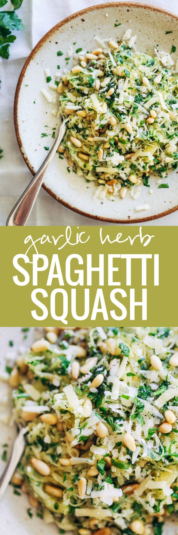 Garlic Spaghetti Squash with Herbs