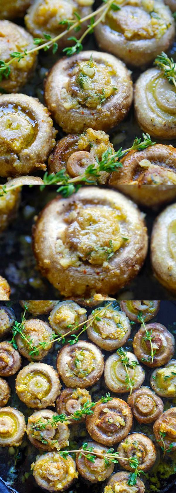 Garlic Thyme Roasted Mushrooms